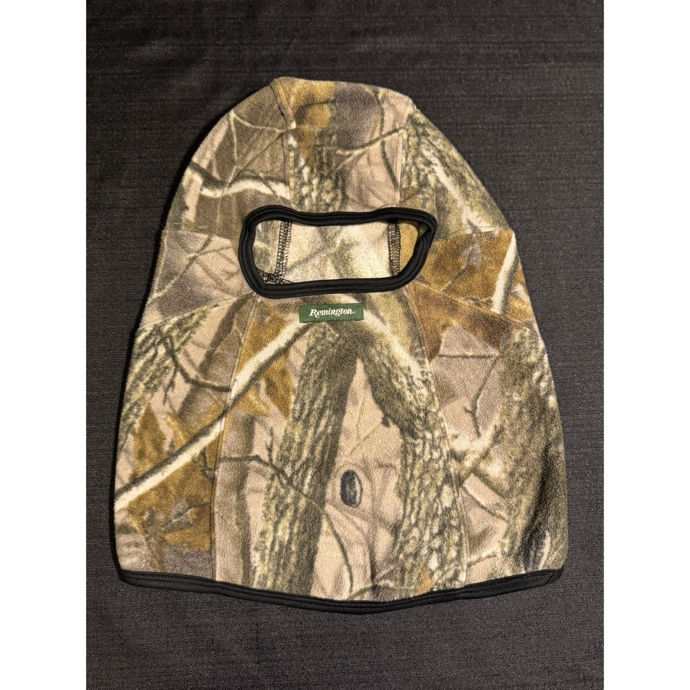 Remington Hardwoods Grey Camo Fleece Balaclava Men's One Size Hunting Mask